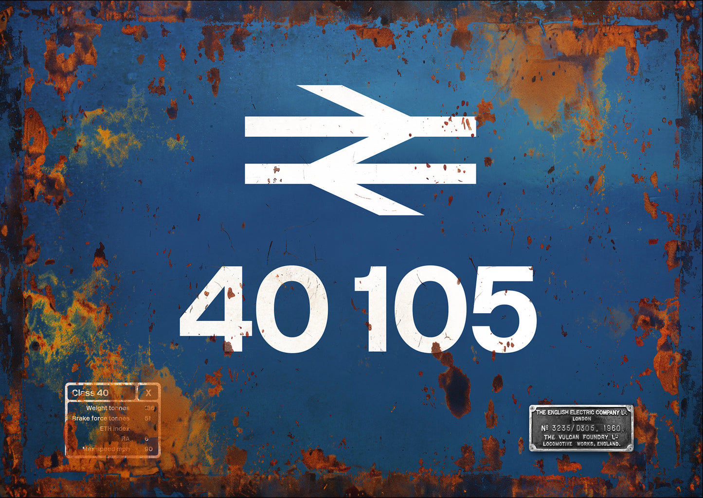 Class 40 Number A3 poster / Memorabilia