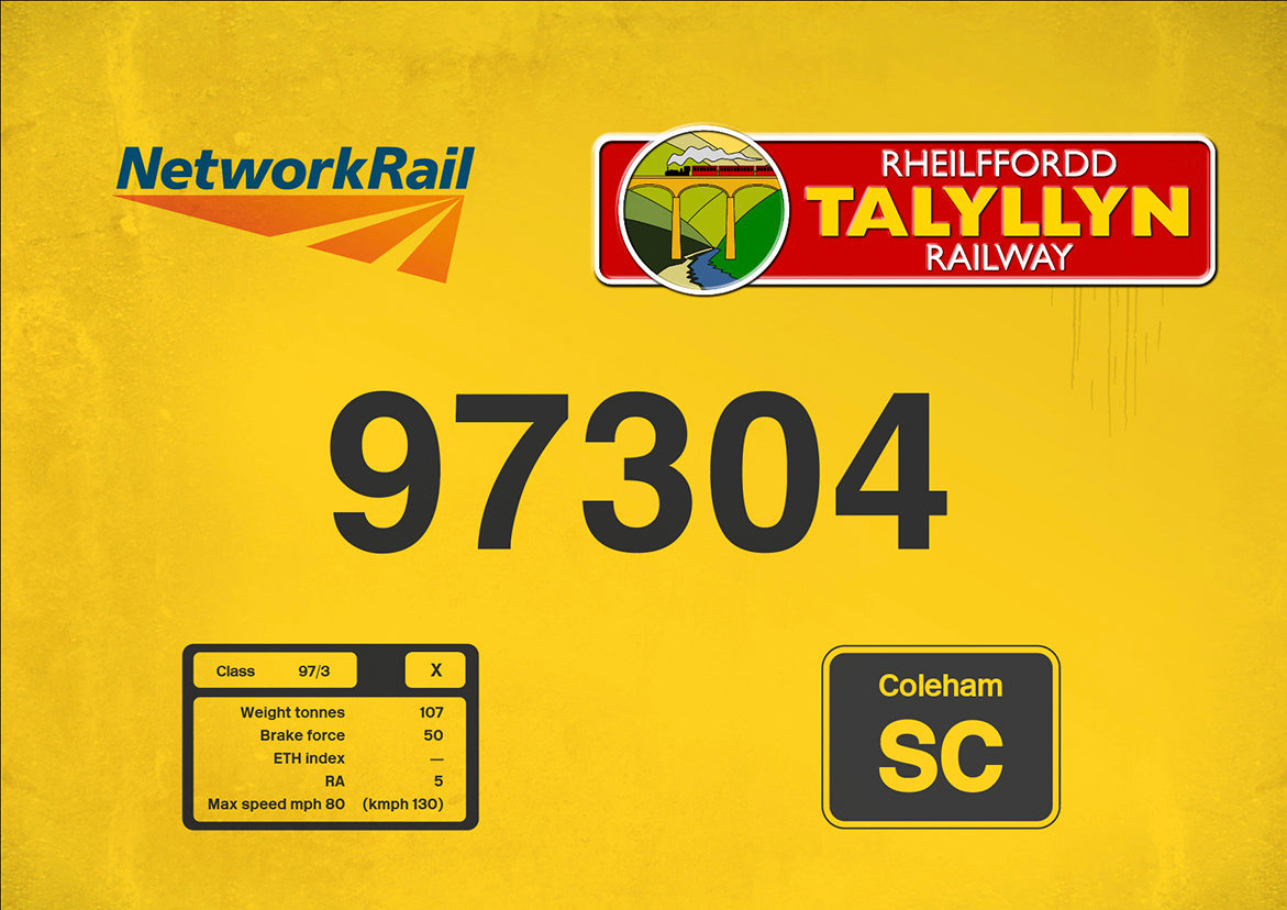 Make any Class 37 Number and nameplate A3 poster
