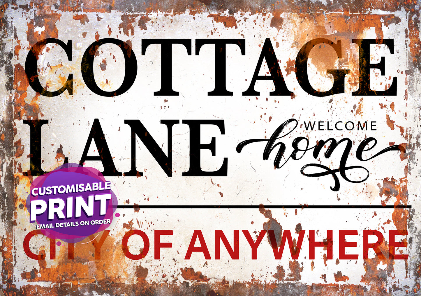 Road name A3 poster / Decorative / Home