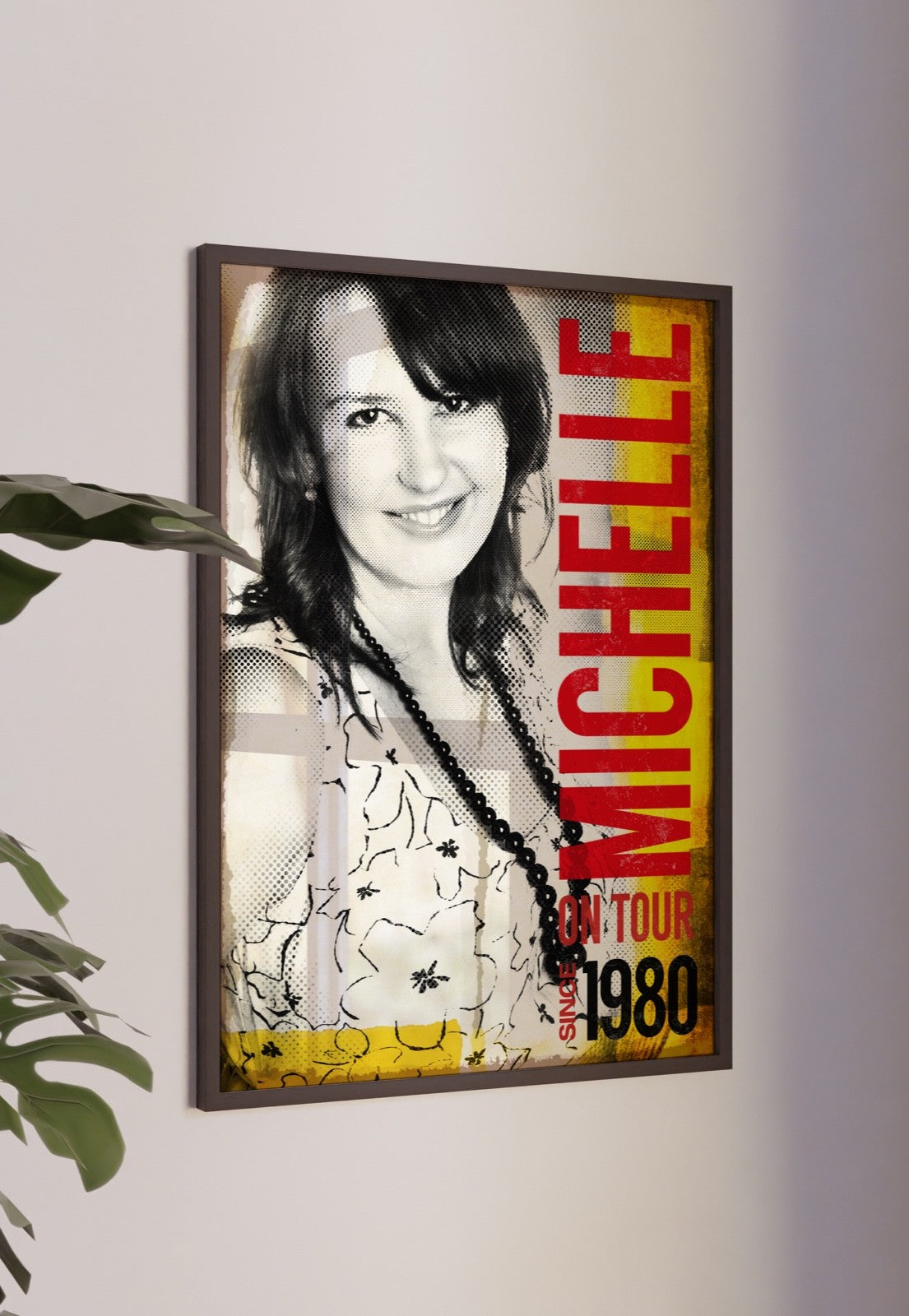 Editable Retro pop star A3 poster. Gift / home / decorative.