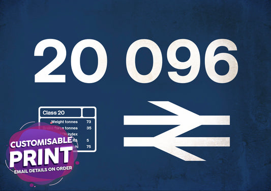 Class 20 Number and data panel A3 poster