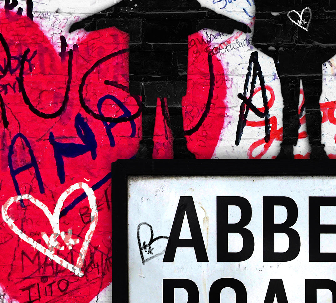 60's A3 Poster  influenced by the Beatles in the style of Banksy