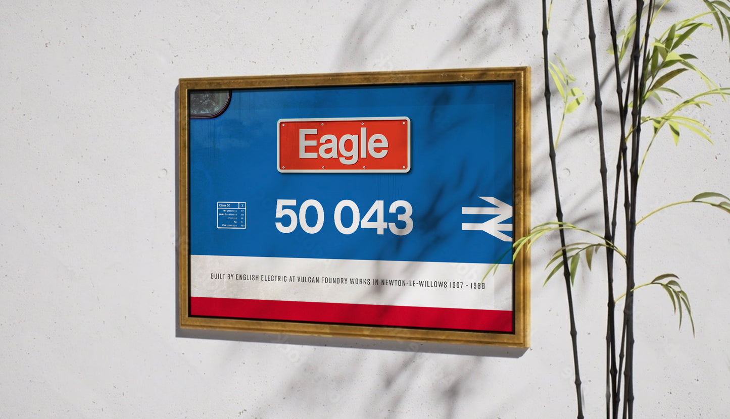 Class 50/40/55 Number and nameplate A3 poster