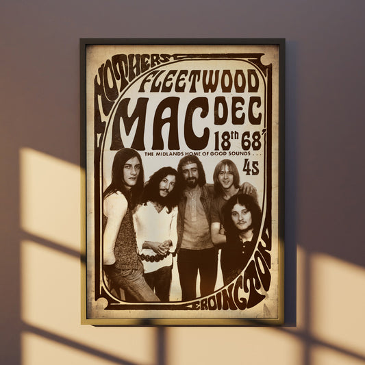 Fleetwood Mac Mothers Night out A3 Poster. Music / retro / collectable