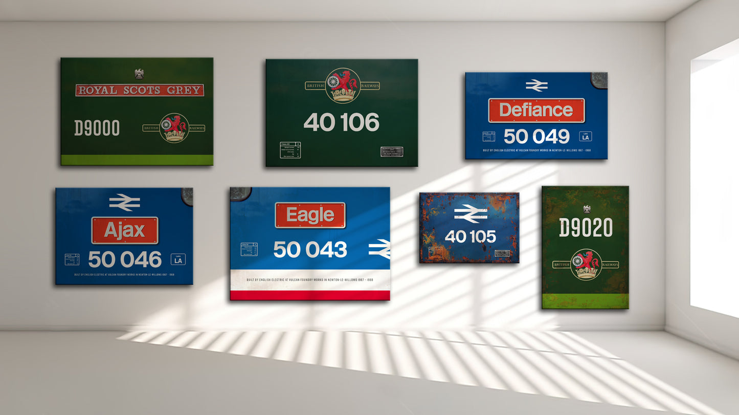 Class 50/40/55 Number and nameplate A3 poster