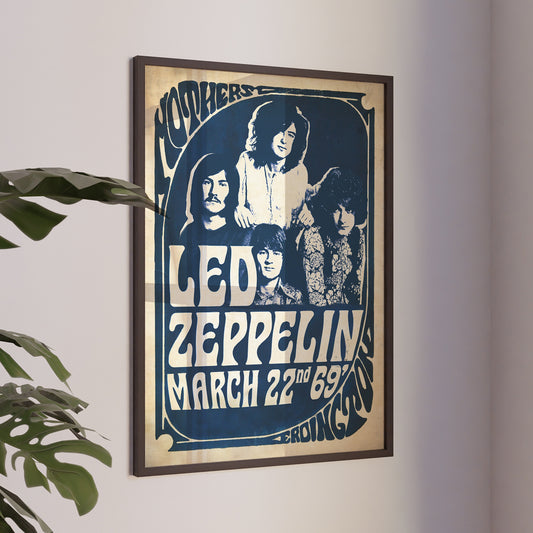 Led Zeppelin Mothers Night out A3 Poster. Music / retro / collectable
